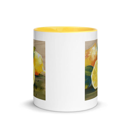 Lemons mug with color inside!